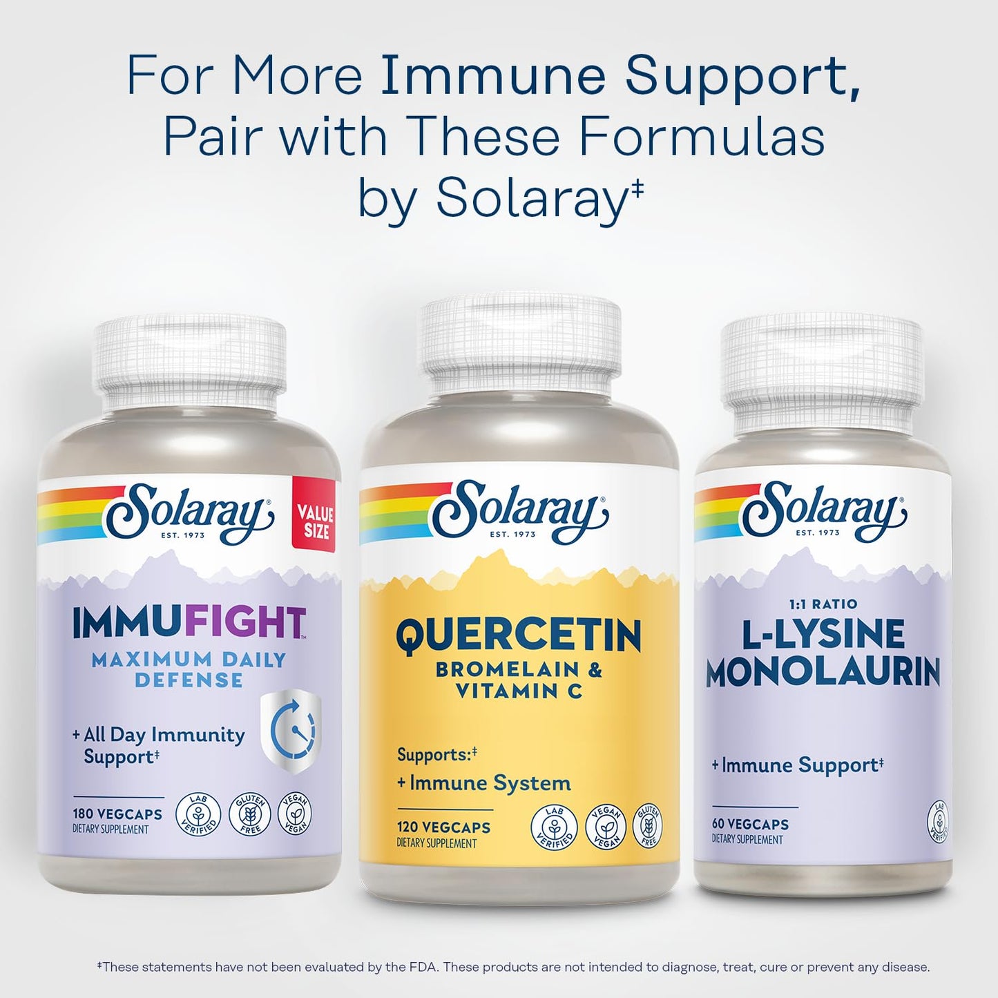 SOLARAY QBC Plex | Quercetin & Bromelain Plus Vitamin C | Year Round Immune Function & Respiratory Health Support | Non-GMO & Vegan | 120 VegCaps - dailyvitalstore