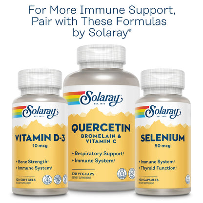 Solaray Zinc 50mg Immune Support Capsules, 100 Count, Vegan, Pumpkin Seed - dailyvitalstore