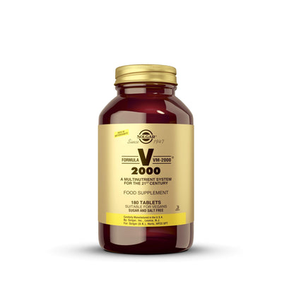 Solgar Formula VM-2000 (Multinutrient System), 180 Tablets - Premium Quality Multiple - Contains Zinc - Supports A Healthy Immune System - Vegan, Dairy Free, Kosher - 90 Servings - dailyvitalstore