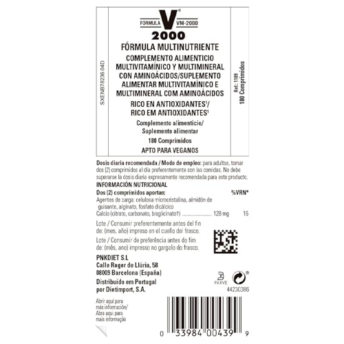 Solgar Formula VM-2000 (Multinutrient System), 180 Tablets - Premium Quality Multiple - Contains Zinc - Supports A Healthy Immune System - Vegan, Dairy Free, Kosher - 90 Servings - dailyvitalstore