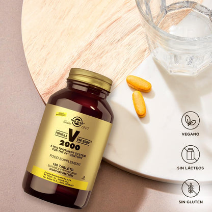Solgar Formula VM-2000 (Multinutrient System), 180 Tablets - Premium Quality Multiple - Contains Zinc - Supports A Healthy Immune System - Vegan, Dairy Free, Kosher - 90 Servings - dailyvitalstore