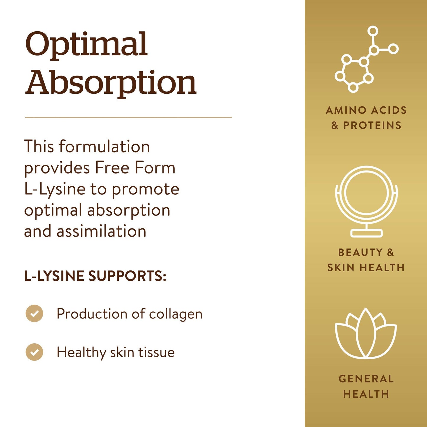 Solgar L-Lysine 1000 mg, 250 Tablets - Enhanced Absorption and Assimilation - Promotes Integrity of Skin and Lips - Collagen Support - Amino Acids - dailyvitalstore