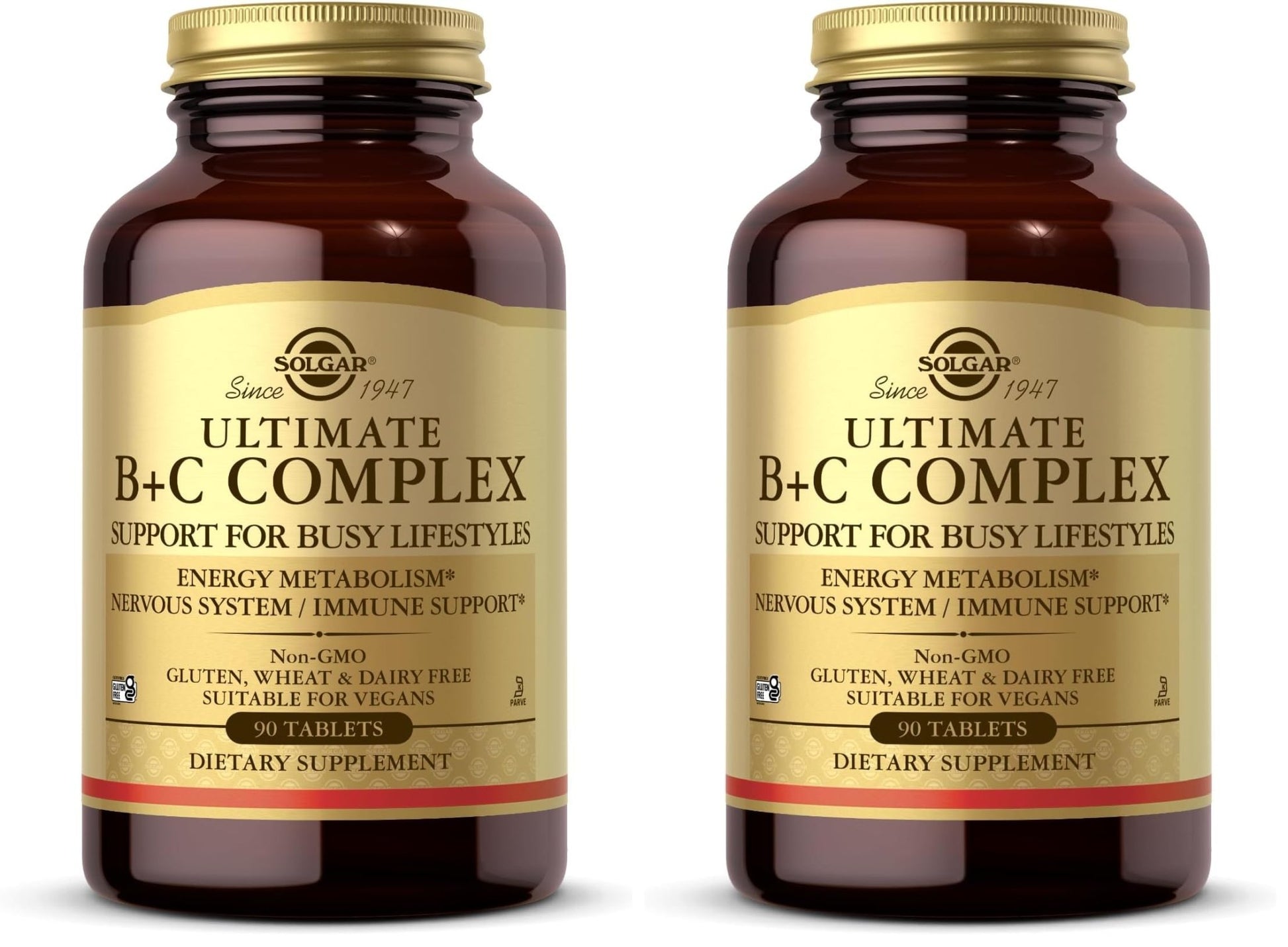 Solgar Ultimate B+C Complex Stress Formula 90 Tablets (Pack of 2) - dailyvitalstore