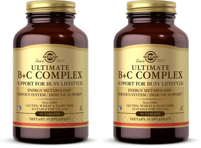 Solgar Ultimate B+C Complex Stress Formula 90 Tablets (Pack of 2) - dailyvitalstore