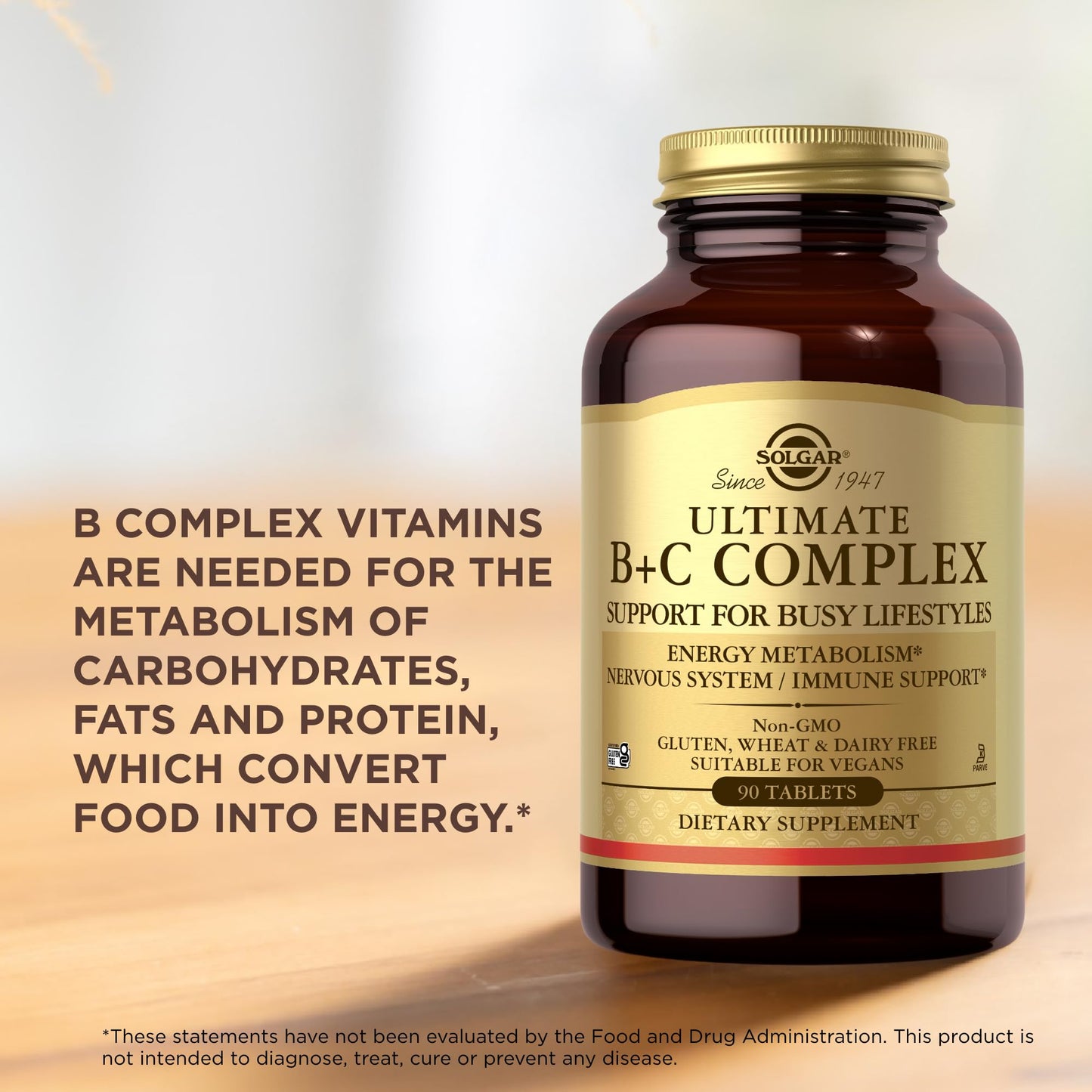 Solgar Ultimate B+C Complex Stress Formula 90 Tablets (Pack of 2) - dailyvitalstore
