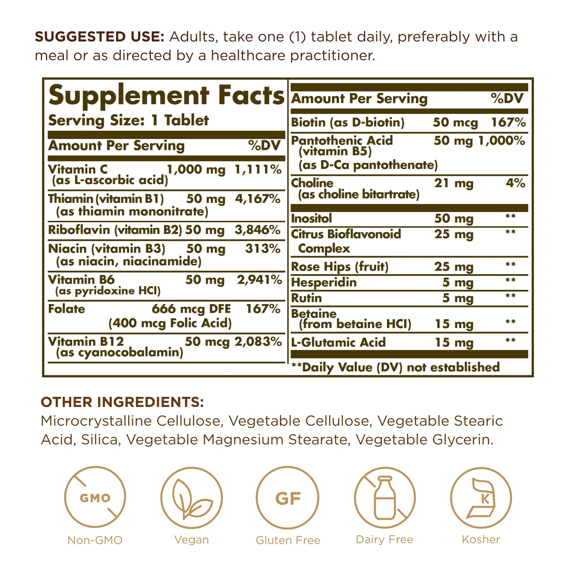 Solgar Ultimate B+C Complex Stress Formula 90 Tablets (Pack of 2) - dailyvitalstore