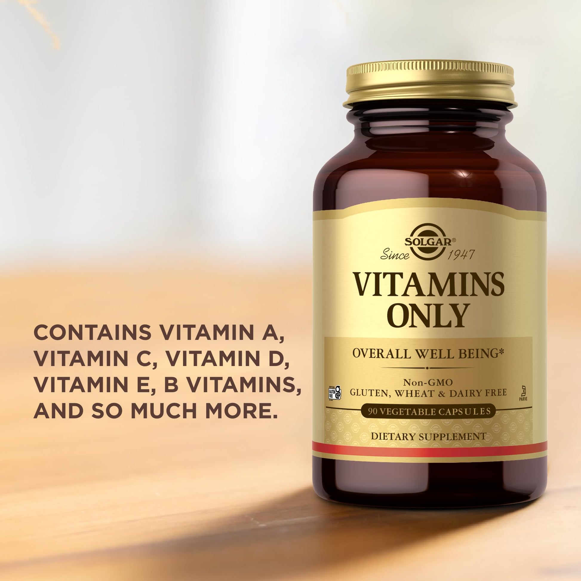 Solgar - Vitamins Only, 90 veggie caps - dailyvitalstore