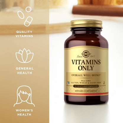 Solgar - Vitamins Only, 90 veggie caps - dailyvitalstore