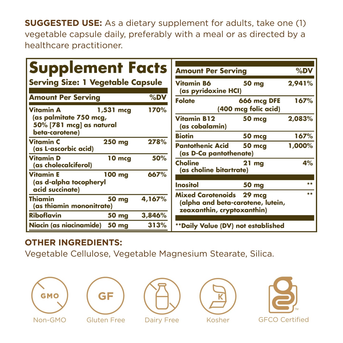 Solgar - Vitamins Only, 90 veggie caps - dailyvitalstore