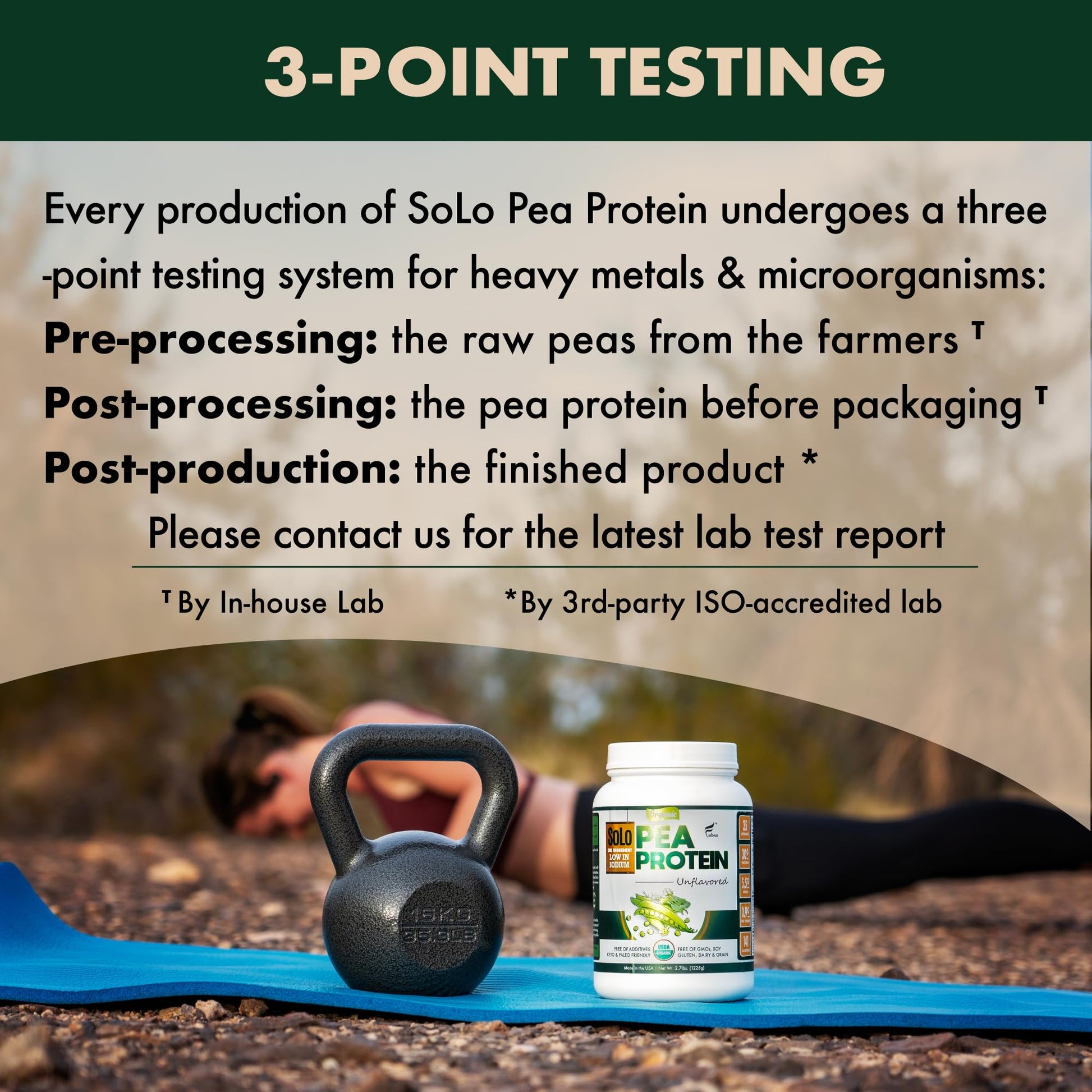 SOLO Organic Pea Protein Isolate, Low in Sodium, Canada Grown Peas, 100% Vegan, Non-GMO, Unflavored Plant Based Protein Powder with BCAA, Keto & Paleo Friendly, - dailyvitalstore
