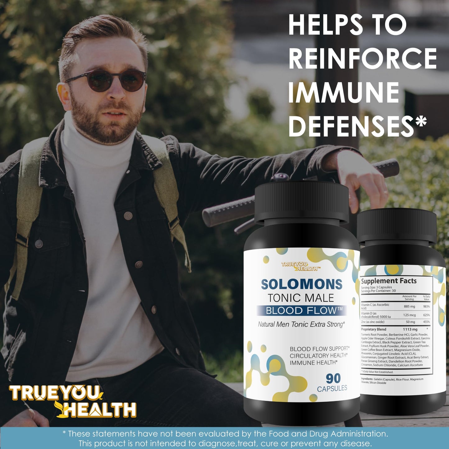 Solomons Tonic - Our Best Mens Blood Flow Supplement - Good Blood Flow Support - Male Blood Flow Capsules - Max Blood Flow Pills - Blood Circulation Supplements for Men - Male Blood Circulation Pills - dailyvitalstore