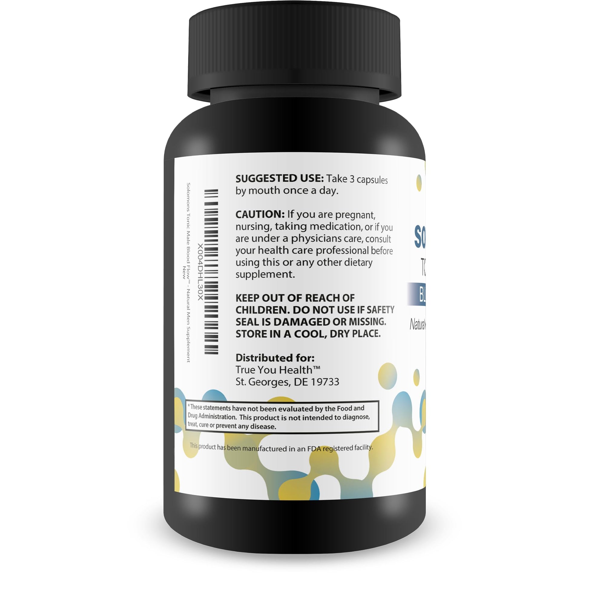 Solomons Tonic - Our Best Mens Blood Flow Supplement - Good Blood Flow Support - Male Blood Flow Capsules - Max Blood Flow Pills - Blood Circulation Supplements for Men - Male Blood Circulation Pills - dailyvitalstore