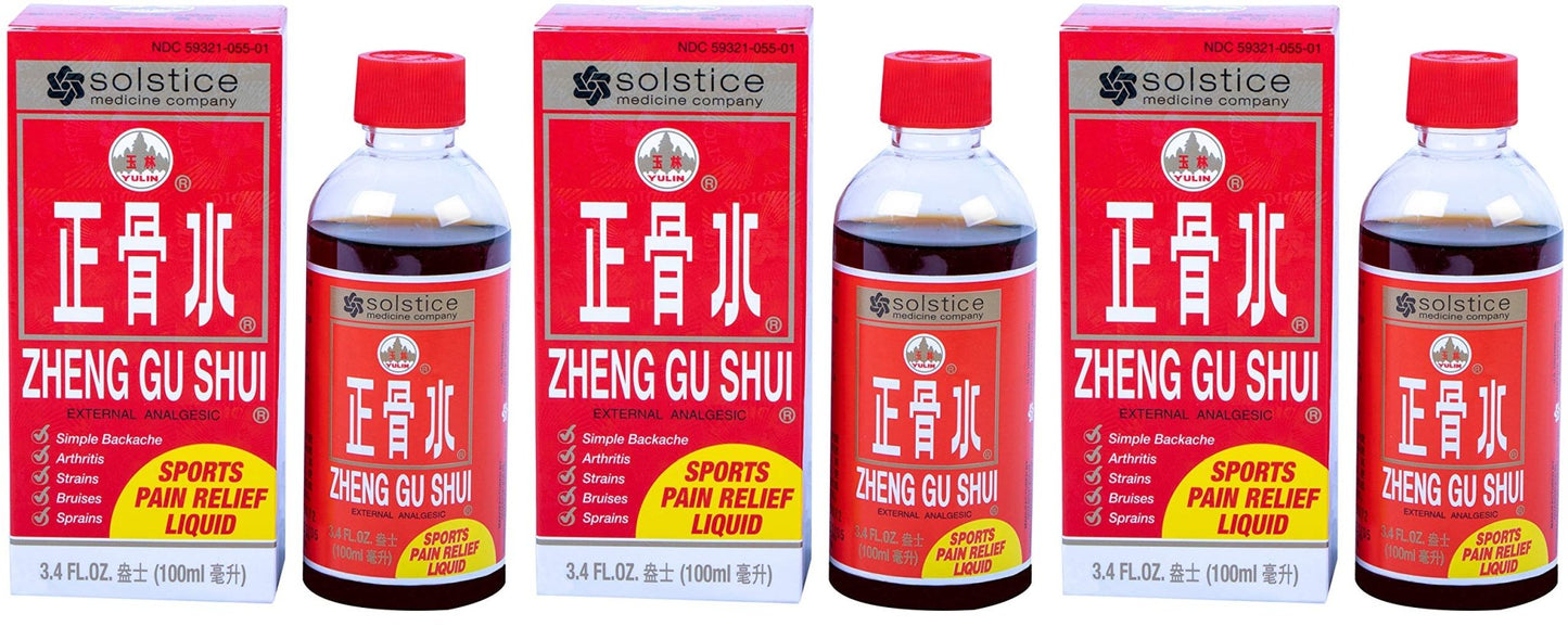 Solstice Medicine Company - Zheng Gu Shui Pain Relief - 3 Pack - 3.4 OZ - dailyvitalstore