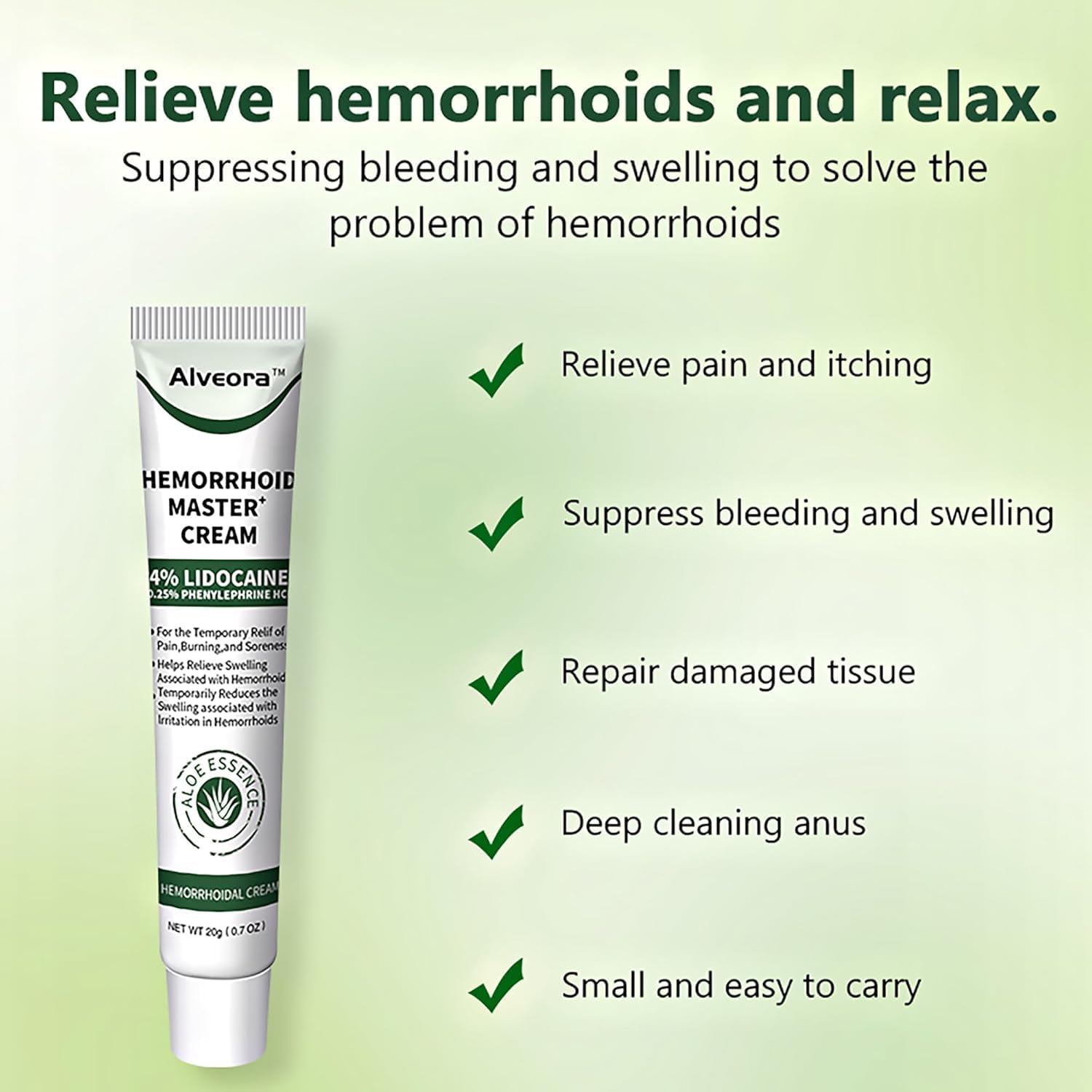 SOLUMIRA Perianal Care Cream, Hemorrhoid & Fissure Ointment with 4 Applicators, Relief Anal Pain, Itching, Swelling, Discomfort, Natural Herbs Fast Acting Ingredients - dailyvitalstore