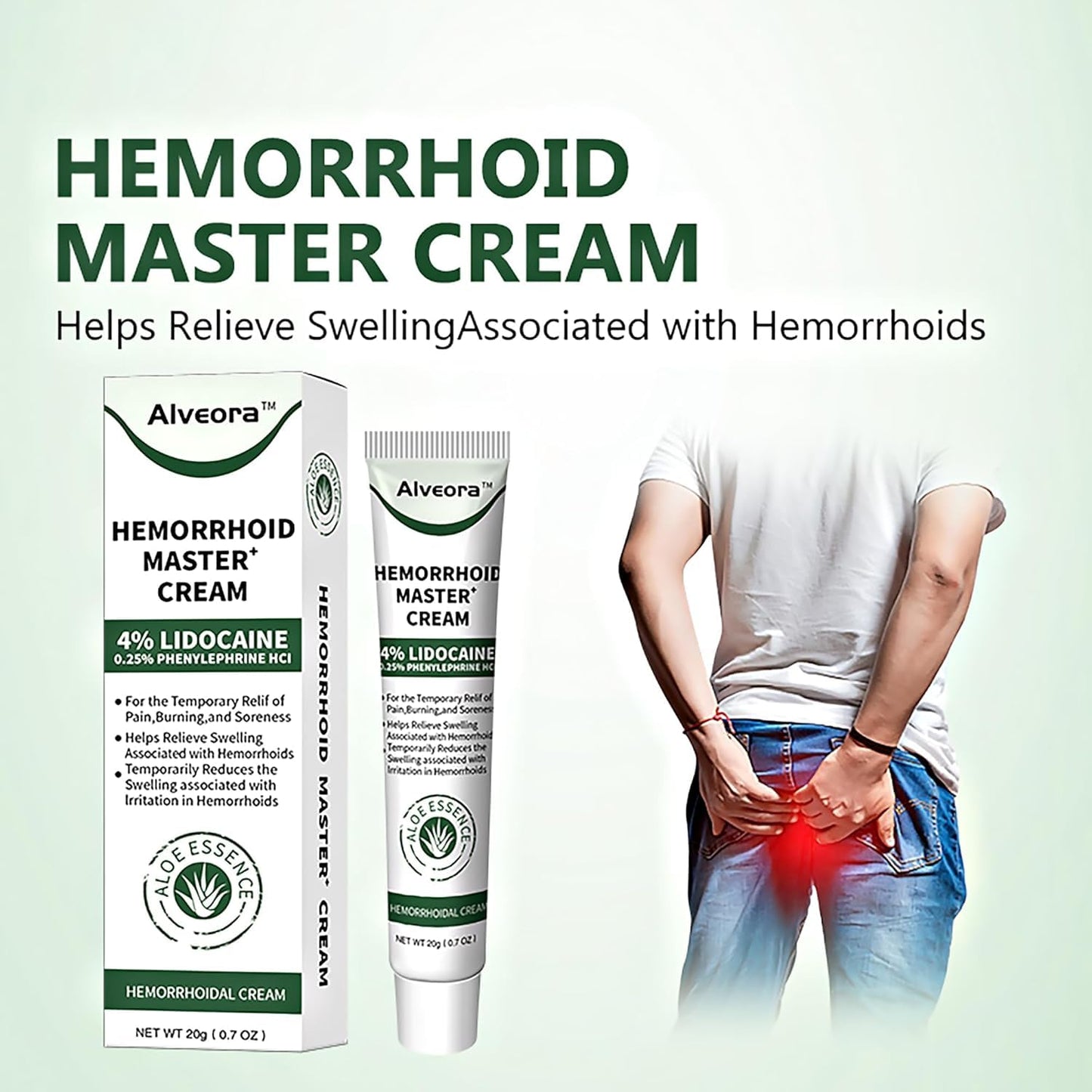 SOLUMIRA Perianal Care Cream, Hemorrhoid & Fissure Ointment with 4 Applicators, Relief Anal Pain, Itching, Swelling, Discomfort, Natural Herbs Fast Acting Ingredients - dailyvitalstore