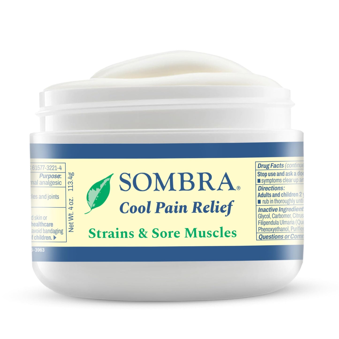 Sombra Original Cool Therapy Gel Cold Pain Relief for Swelling, Growing Pains, Soreness, Post-Workout, Vegan Formula Free of Artificial Fragrances, Dyes, NSAID, Wax, Petroleum, Alcohol - 4oz Jar - dailyvitalstore