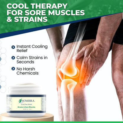 Sombra Warm & Cool Pain Relief Gel, Warm Relief for Arthritis and Chronic Pain Pre-Workout Muscle Rub, Cold for Swelling, Soreness, Post-Workout, Free of Artificial Fragrances, 2oz Per Jar - dailyvitalstore