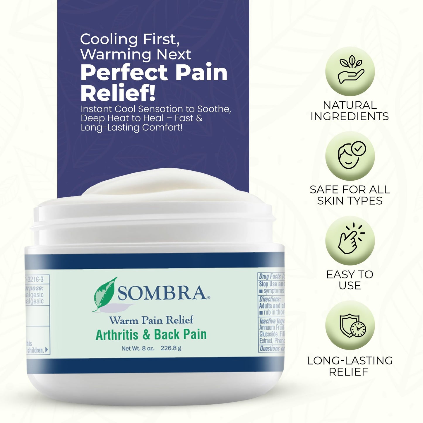 Sombra Warm Therapy Gel – Warming Muscle Comfort & Tension Relief – 8oz Jar - dailyvitalstore