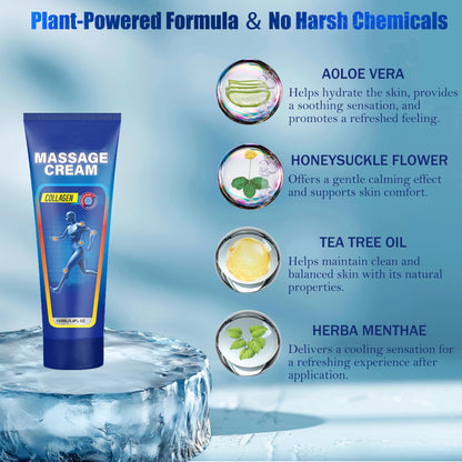Soothing Cooling Gel for Muscle Tightness – Fast Absorbing Formula with Aloe Vera, Menthol & Tea Tree Oil | Sports & Daily Body Care Gel for Women & Men | Non-Greasy, Refreshing Feel (100ML/3.4oz) - dailyvitalstore
