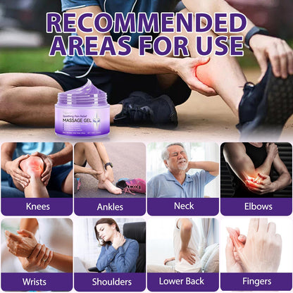 Soothing Massage Gel - Joint Massage Purple Gel, Natural Ingredients & Fast-Absorbing for Soothing Joint, Shoulder, Knee, Back & Muscle Stiffness - dailyvitalstore