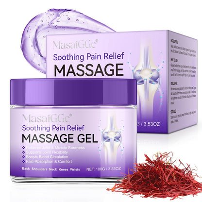 Soothing Massage Gel - Joint Massage Purple Gel, Natural Ingredients & Fast-Absorbing for Soothing Joint, Shoulder, Knee, Back & Muscle Stiffness - dailyvitalstore