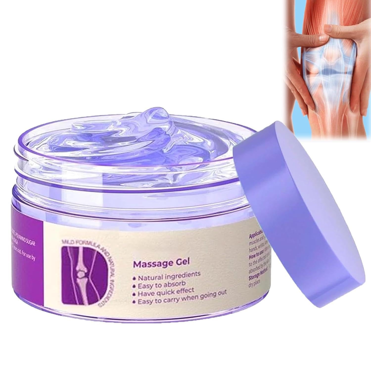 Soothing Relief Massage Gel, Joint Gel Purple Gel Cooling Activities Throughout The Body, Soothing Knees, Lumbar, Neck, Back, Shoulders, Hands, and Feet - dailyvitalstore