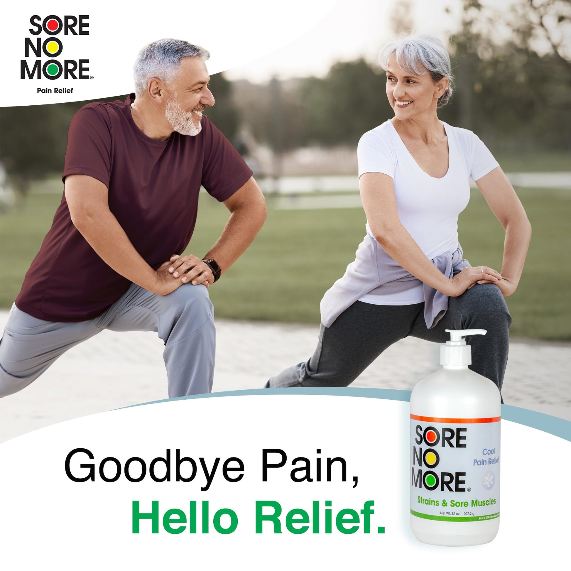 Sore No More Cool Relieving Gel for Aches & Pains in Muscles & Joints associated with Strains, Bruises & Sprains | Absorbs Quickly with a Refreshing Lemon Aroma | 32 oz Bottle with Pump - dailyvitalstore