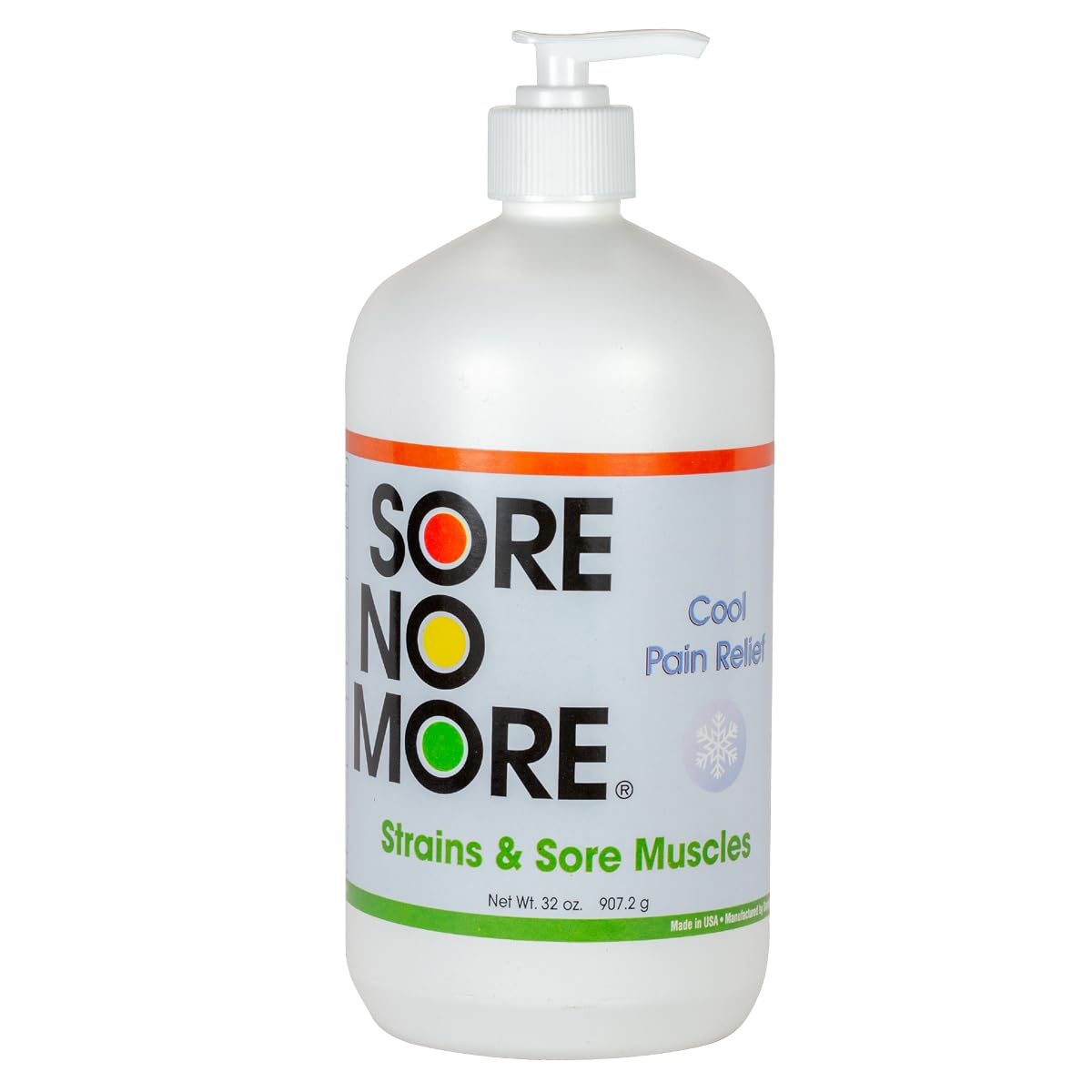 Sore No More Cool Relieving Gel for Aches & Pains in Muscles & Joints associated with Strains, Bruises & Sprains | Absorbs Quickly with a Refreshing Lemon Aroma | 32 oz Bottle with Pump - dailyvitalstore