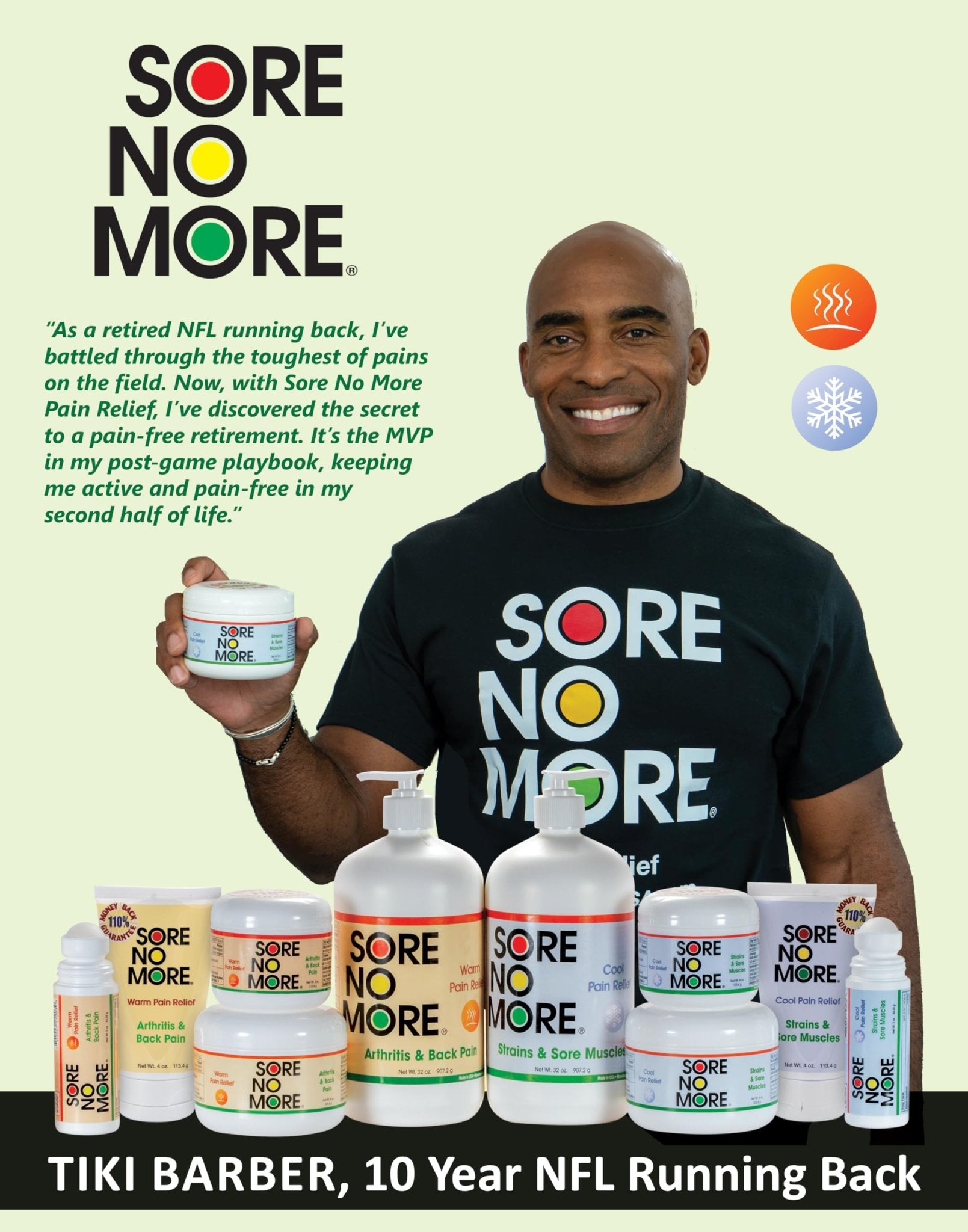 Sore No More Warm Arthritis Pain Relief Cream – Targeted Reliever for Back, Neck, Hands & Feet – Soothing & Fast-Acting Formula for Aches and Pains – Non-Greasy with Orange Aroma – 4 oz - dailyvitalstore