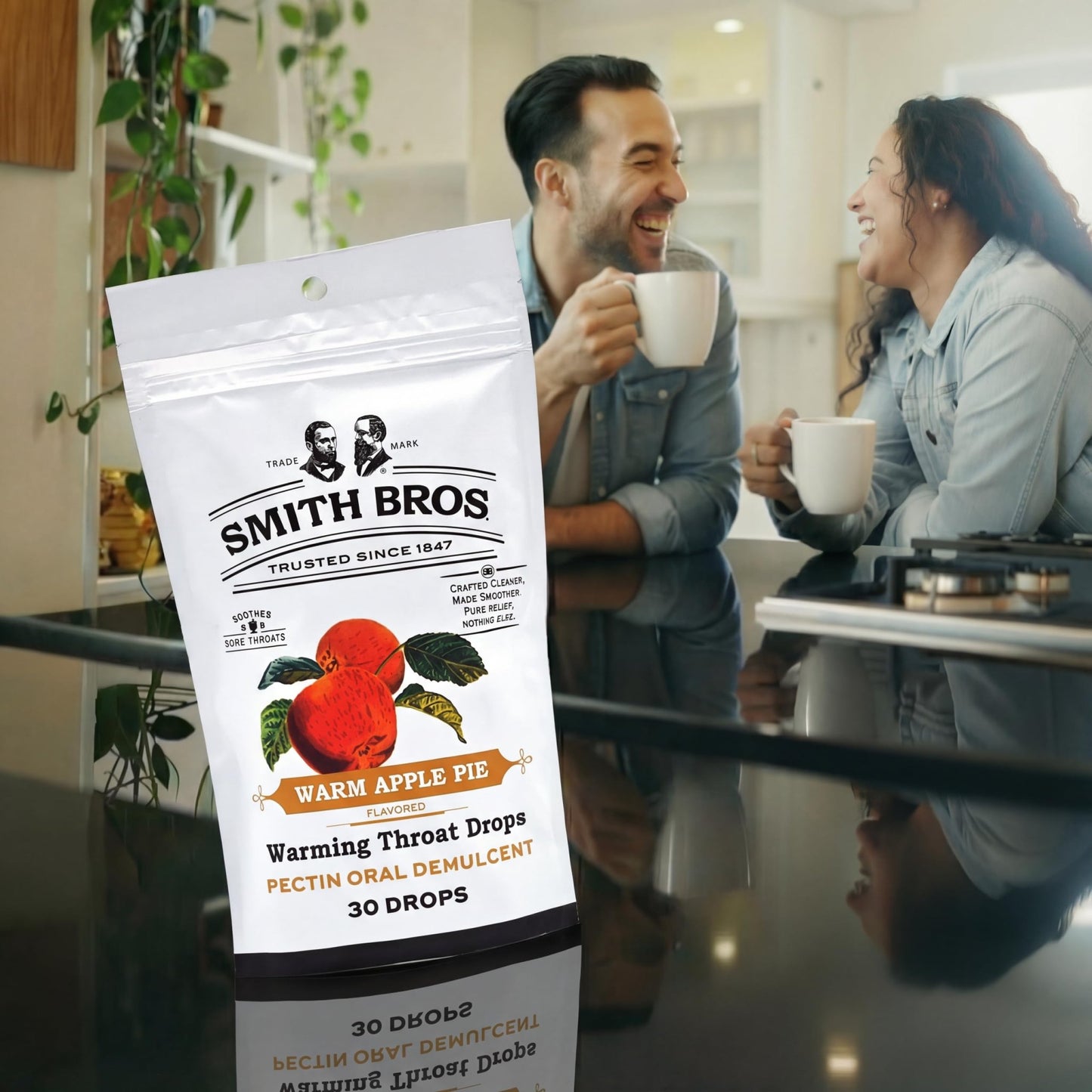 Sore Throat Lozenges with Pectin by Smith Brothers (Warming Apple Pie, 90 Count): Vintage Candy Throat Drops - The Original American Cough Drop - dailyvitalstore