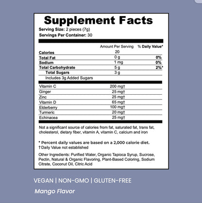 SOULBELLY Super Immunity | Remedy Vitamin Gummies for Immune Support | Vegan | Gluten-Free | Non-GMO | 60 Count - dailyvitalstore