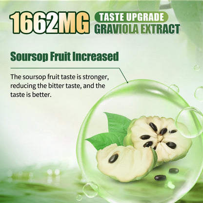 Soursop Bitters Liquid for Digestive Health,Gut Detox&Cleanse,Antioxidant,Immune Support,Skin Health-Pure 15 Herb Guanabana Tea with Black Seed,Moringa & Turmeric - dailyvitalstore