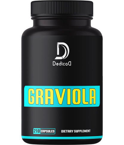 Soursop Graviola Leaves Capsules - Soursop Fruit Advanced - 210 Counts for 105 Servings - dailyvitalstore