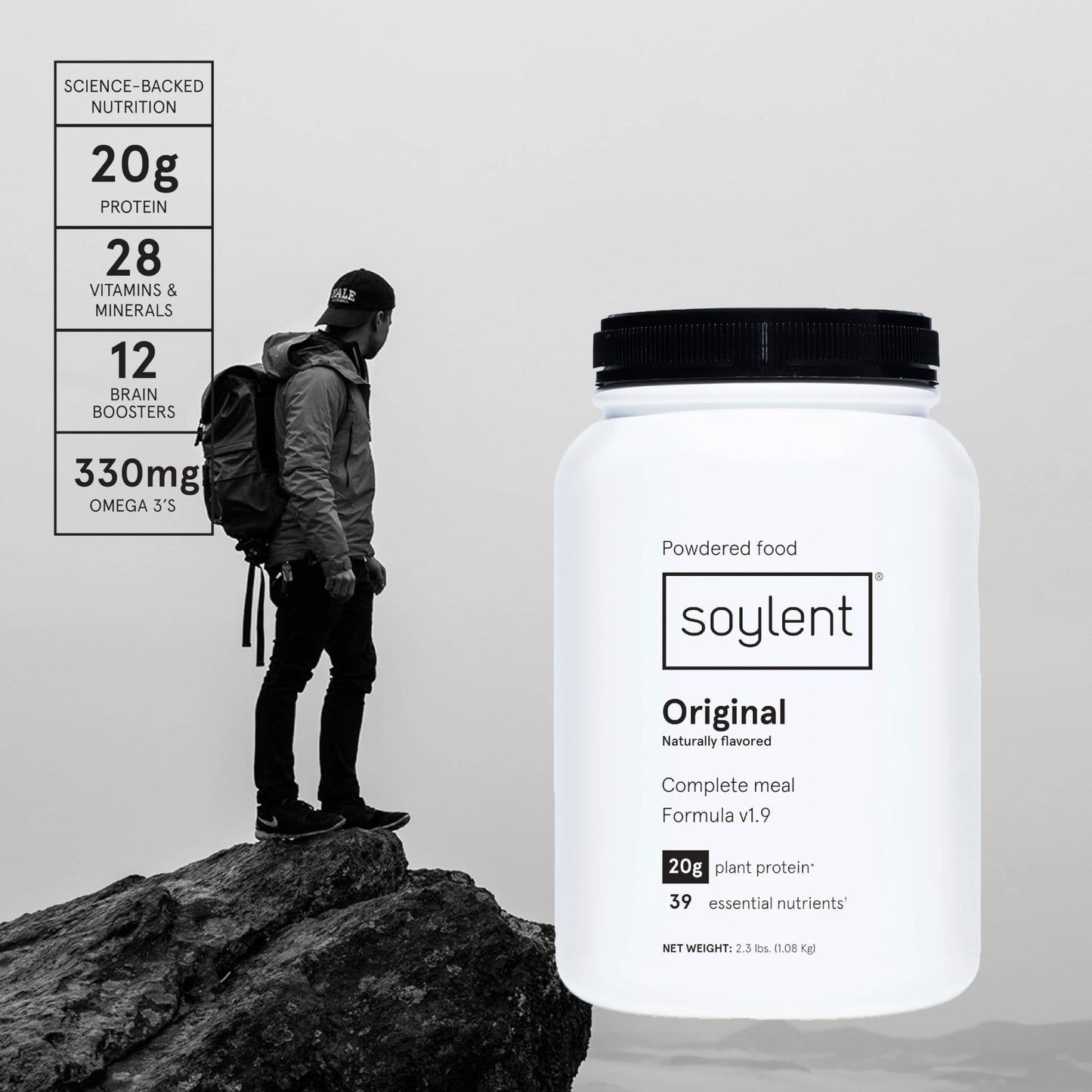 Soylent Complete Nutrition Gluten-Free Vegan Protein Meal Replacement Powder, Original, 36.8 Oz - dailyvitalstore