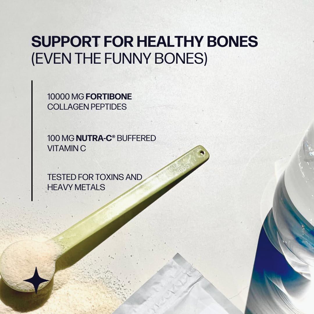 Sparkle Wellness FORTIBONE Bioactive Collagen Peptides | Collagen Powder Supplement with Nutra C Buffered Vitamin C for Bone Health | Bone Mineral Boost (Mixed Berry) [30 Serves] - dailyvitalstore