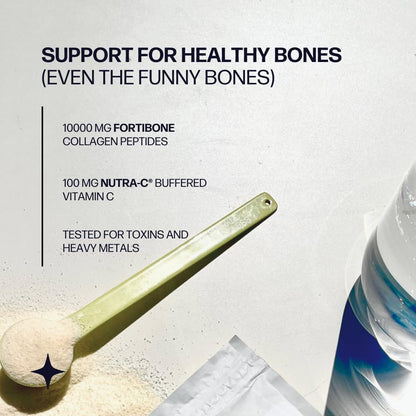 Sparkle Wellness FORTIBONE Bioactive Collagen Peptides | Collagen Powder Supplement with Nutra C Buffered Vitamin C for Bone Health | Bone Mineral Boost (Mixed Berry) [30 Serves] - dailyvitalstore