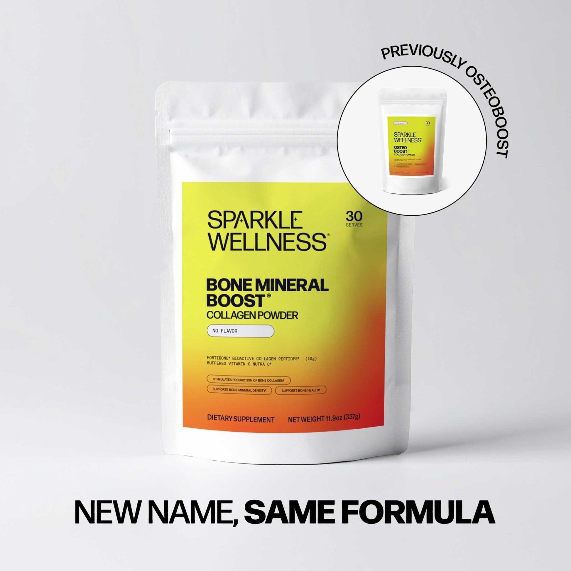 Sparkle Wellness FORTIBONE Bioactive Collagen Peptides | Collagen Powder Supplement with Nutra C Buffered Vitamin C for Bone Health | Bone Mineral Boost (Mixed Berry) [30 Serves] - dailyvitalstore