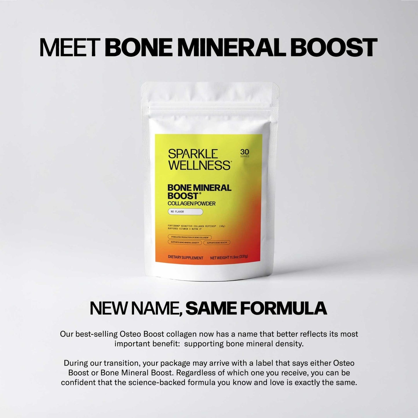 Sparkle Wellness FORTIBONE Bioactive Collagen Peptides | Collagen Powder Supplement with Nutra C Buffered Vitamin C for Bone Health | Bone Mineral Boost (Mixed Berry) [30 Serves] - dailyvitalstore