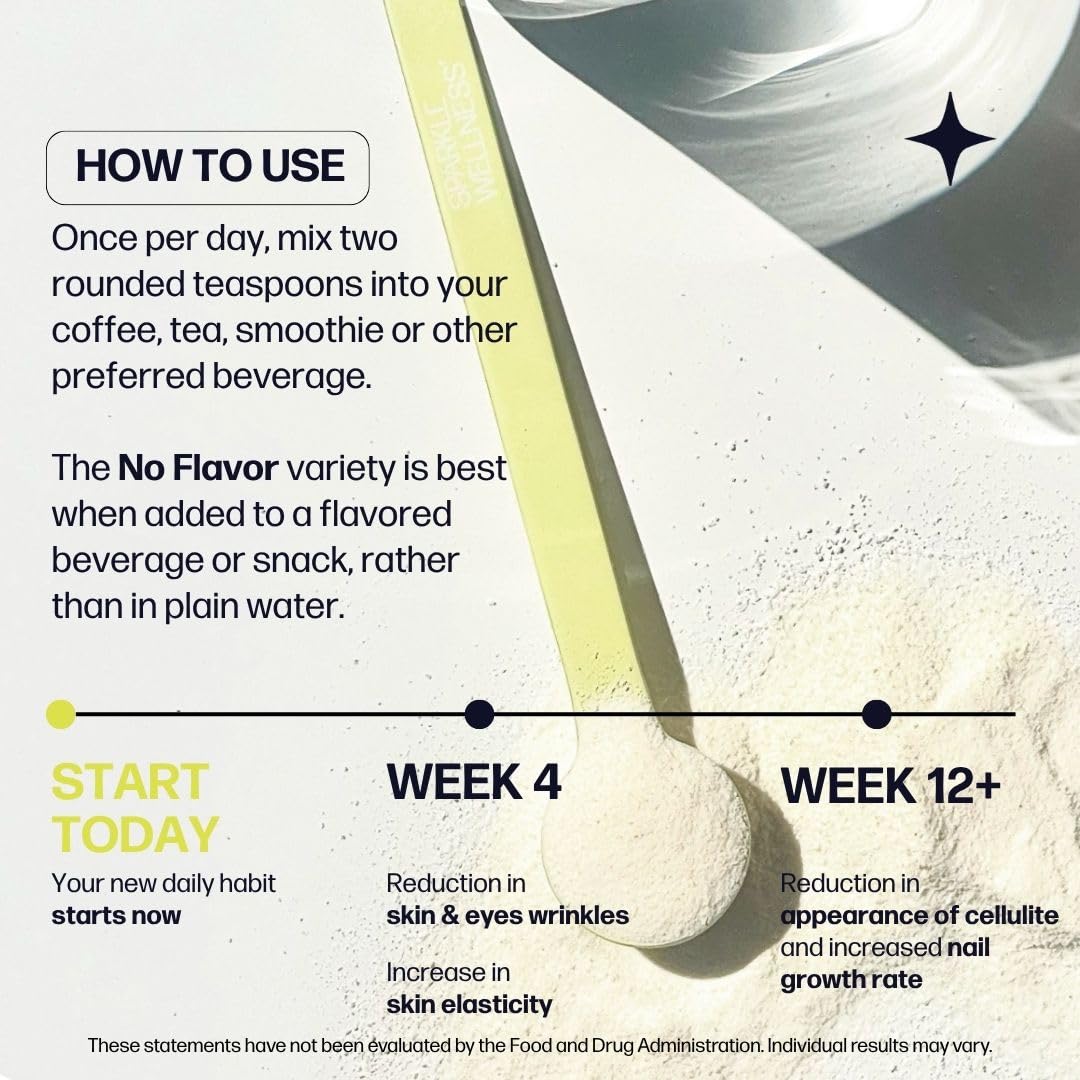Sparkle Wellness VERISOL Bioactive Hydrolyzed Collagen Peptides | Collagen Powder Supplement with Vitamin C & Hyaluronic Acid for Hair, Skin, and Nail Health | Skin Boost Plus (No Flavor) [30-Serves] - dailyvitalstore