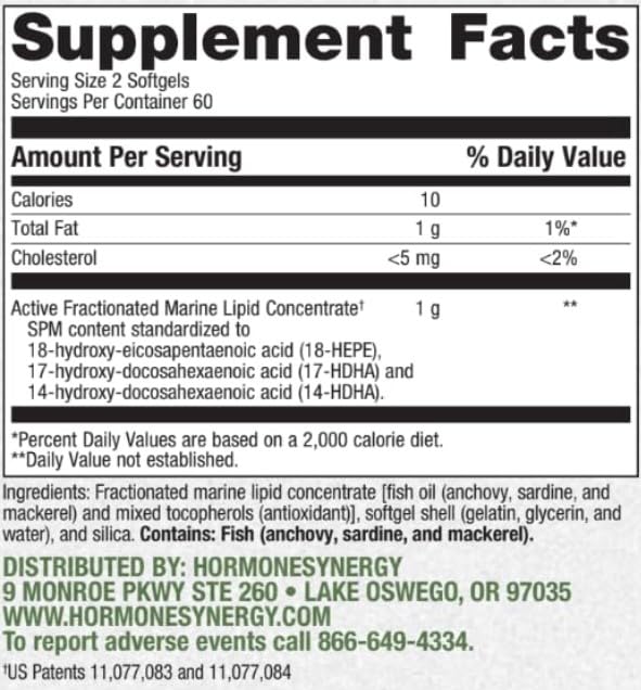 Specialized Pro Resolving Mediators - Synergy SPM by RetzlerRx® - SPM's for Joint Comfort, Tissue Health & Minor Discomfort Relief* - Non-GMO - Gluten Free - 120 Softgels - dailyvitalstore
