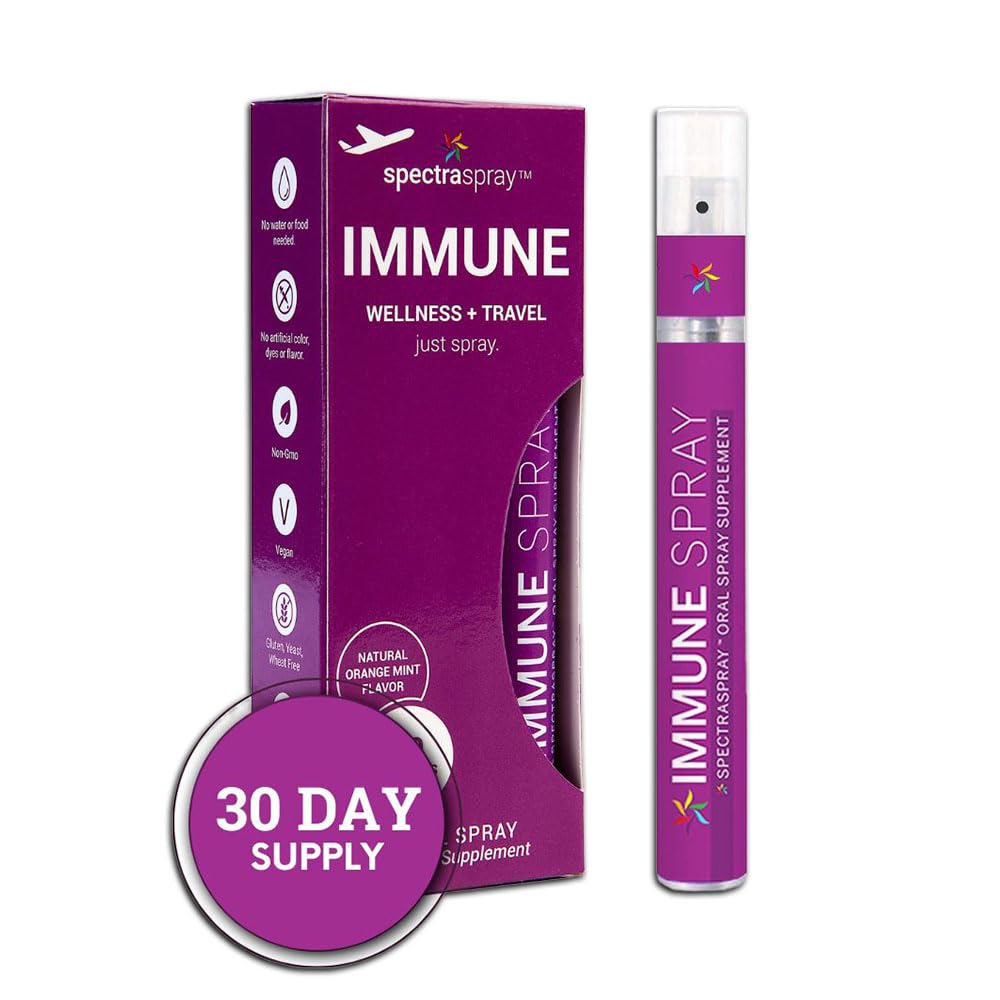 Spectraspray Immune Support Vitamin Spray - Vitamins C, E, Zinc and L-Lysine, 30 Day Supply per Spray - dailyvitalstore