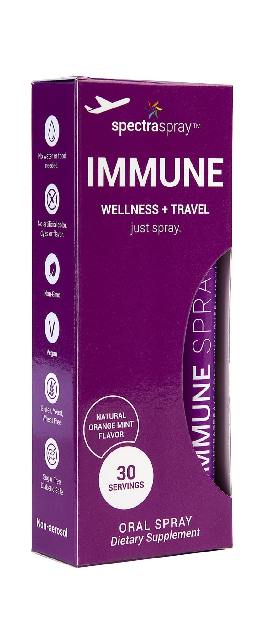 Spectraspray Immune Support Vitamin Spray - Vitamins C, E, Zinc and L-Lysine, 30 Day Supply per Spray - dailyvitalstore