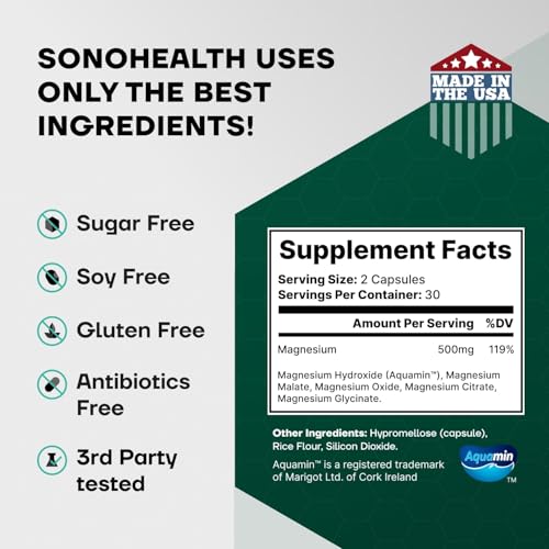 Spectrum 5 Magnesium Complex for Women & Men | Patented Aqua-Ionic® 5X Absorption Technology | 500mg Glycinate, Citrate, Malate + 72 Trace Minerals | Deep Sleep, Leg Cramp Relief & Calm | Non-Laxative - dailyvitalstore