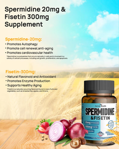 Spermidine 20mg + Fisetin 300mg + Akkermansia for Women丨Cellular Renewal, Metabolic & Gut Health - dailyvitalstore