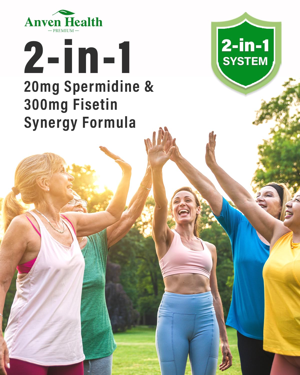 Spermidine & Fisetin Supplement - 20mg of 99% Spermidine Per Serving, 3HCL & 300mg Fisetin for Women Men Cell Renewal, Aging Defense & Longevity, Gluten Free, Non-GMO, Made in USA | 30 Veggie Caps - dailyvitalstore