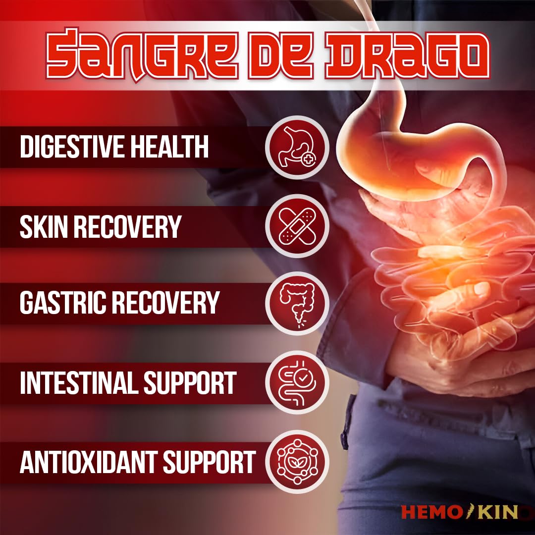 SPF Natural Products HEMOKIN with Sangre de Drago – Hemorrhoid and Fissure Relief Supplement, Helps with Itching, Swelling, Pain Relief (60 Caps) (1) - dailyvitalstore