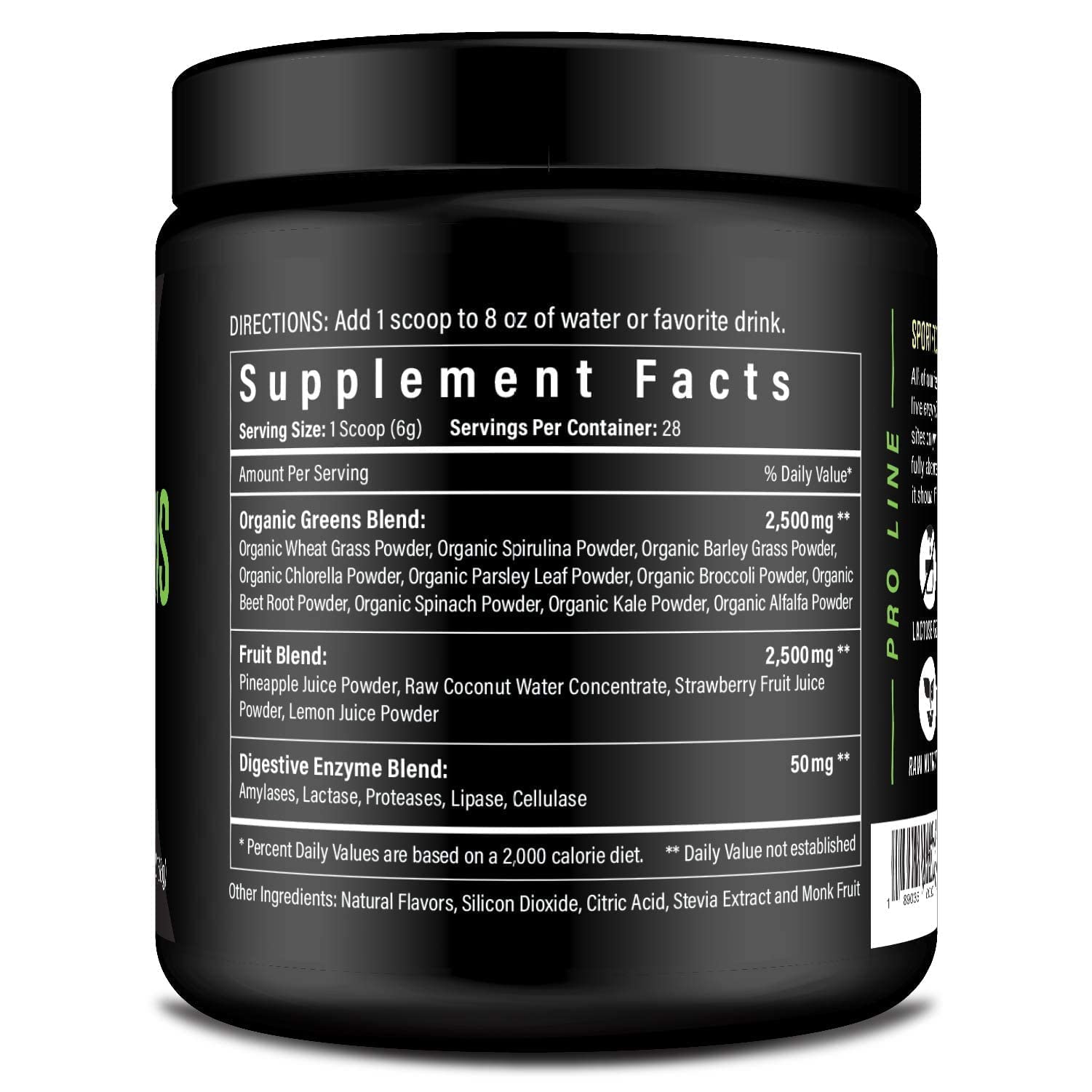 Sport Formula 99 Organic Greens Superfood Powder, Cold Pressed Vegan and Keto Powder, Non-GMO, Low Calorie Daily Green Juice Powder - dailyvitalstore