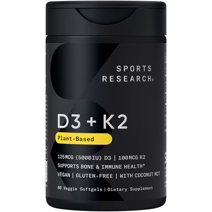 Sports Research® 2-in-1 Pack - Total Omega-3 Fish Oil 2200mg - 960mg of EPA & DHA, and Vitamin D3 5000iu + K2 100mcg - dailyvitalstore
