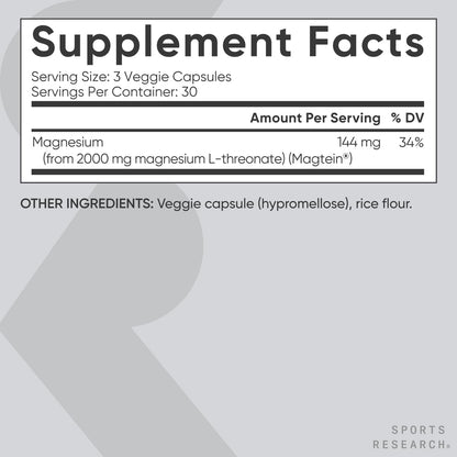 Sports Research® 90 Ct Cognitive Health Support Pack - Triple Strength Omega 3 Fish Oil EPA DHA Fatty Acids from Single-Source Wild Alaskan Pollock & Magtein Magnesium L-Threonate for Memory, Focus - dailyvitalstore