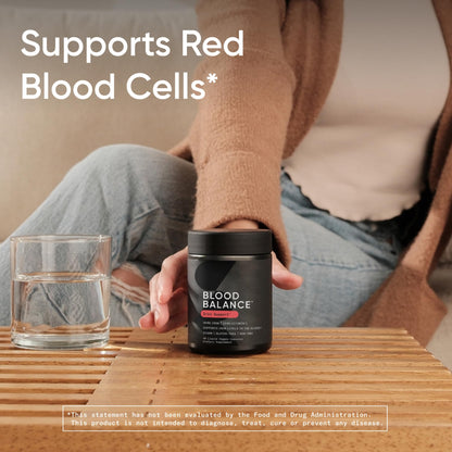 Sports Research® Blood Balance Iron Supplement - 36 MG Iron + Folate & Vitamin C for Absorption - Red Blood Cell Support for Women & Men* - Vegan Certified · Non-GMO · Gluten-Free - 90 Capsules - dailyvitalstore